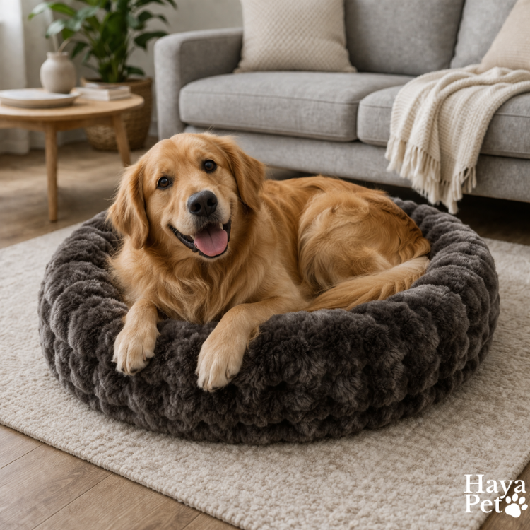 Rond Knuffelbed Voor Honden Met Wasbare Hoes