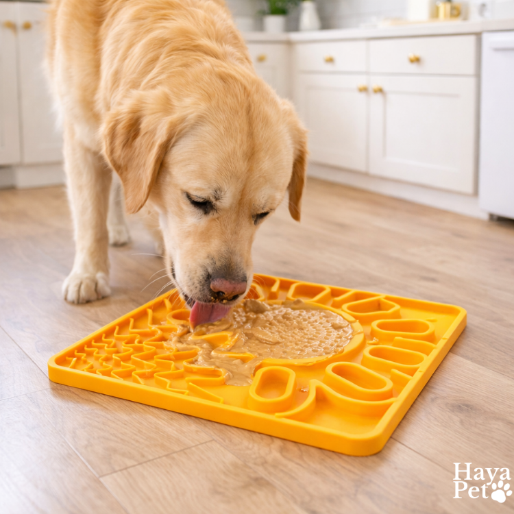 Square Lick Mat For Dogs With Raised Edge