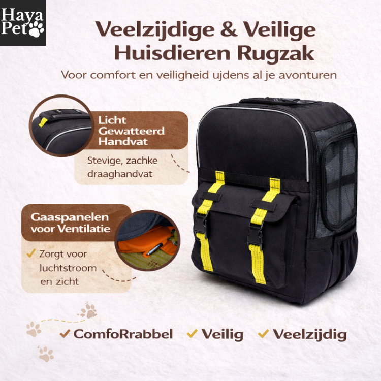 Hondendraagrugzak Met Ventilatieopeningen En Binnenlijn