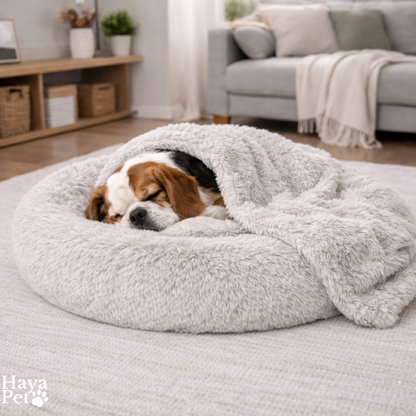 Rond Donutbed Voor Honden Met Bijpassende Deken