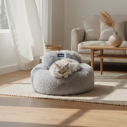 Honden en Kattenbed met Vachtstructuur | Antislip Onderkant