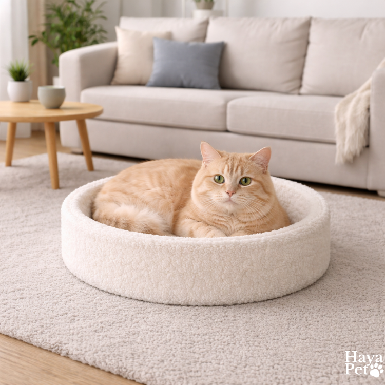 Nest-Shaped Cat Bed With Curved Edge