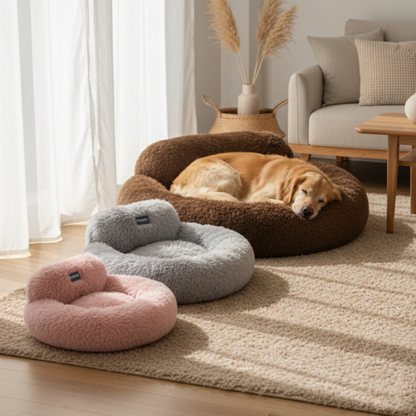 Honden en Kattenbed met Vachtstructuur | Antislip Onderkant