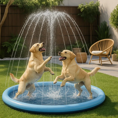 Honden Speelbadje Zwembad Met Waterstralen Voor Buiten & Zomerplezier