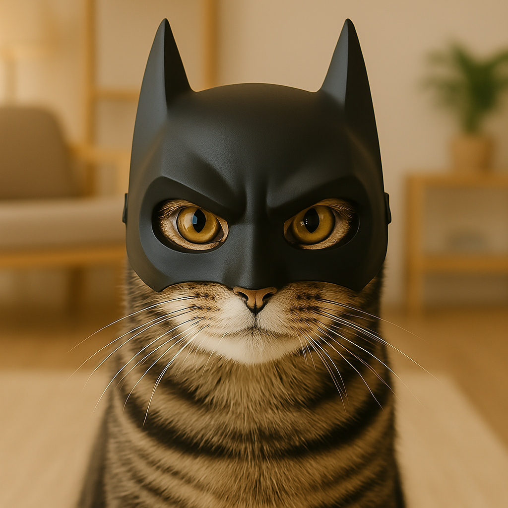 Verkleedmasker Kat Superheld Kostuum Voor Halloween & Fotoshoots