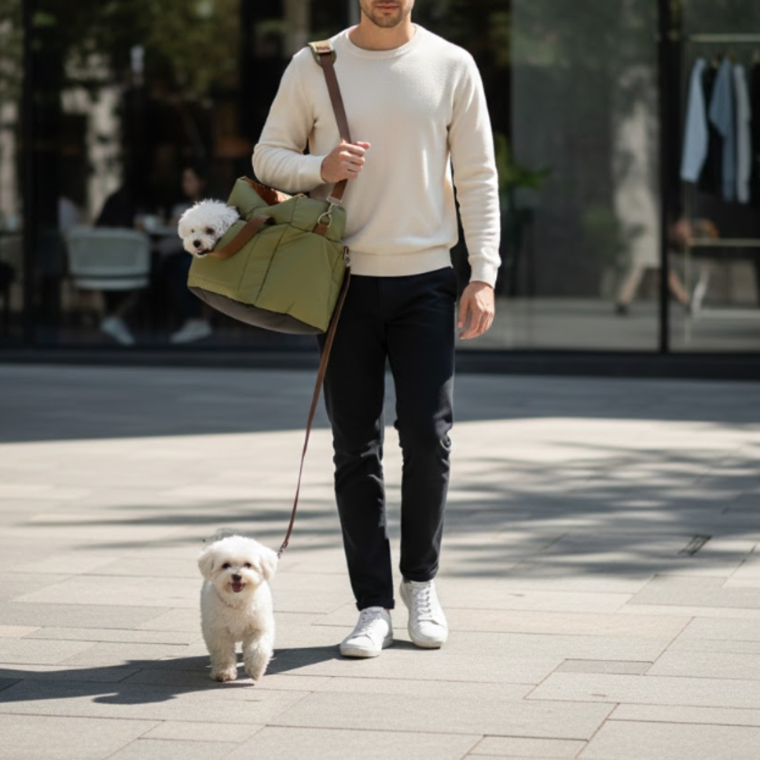 Luxury Faux Leather Dog-Cat Carrier Bag | Car Seat For Dogs