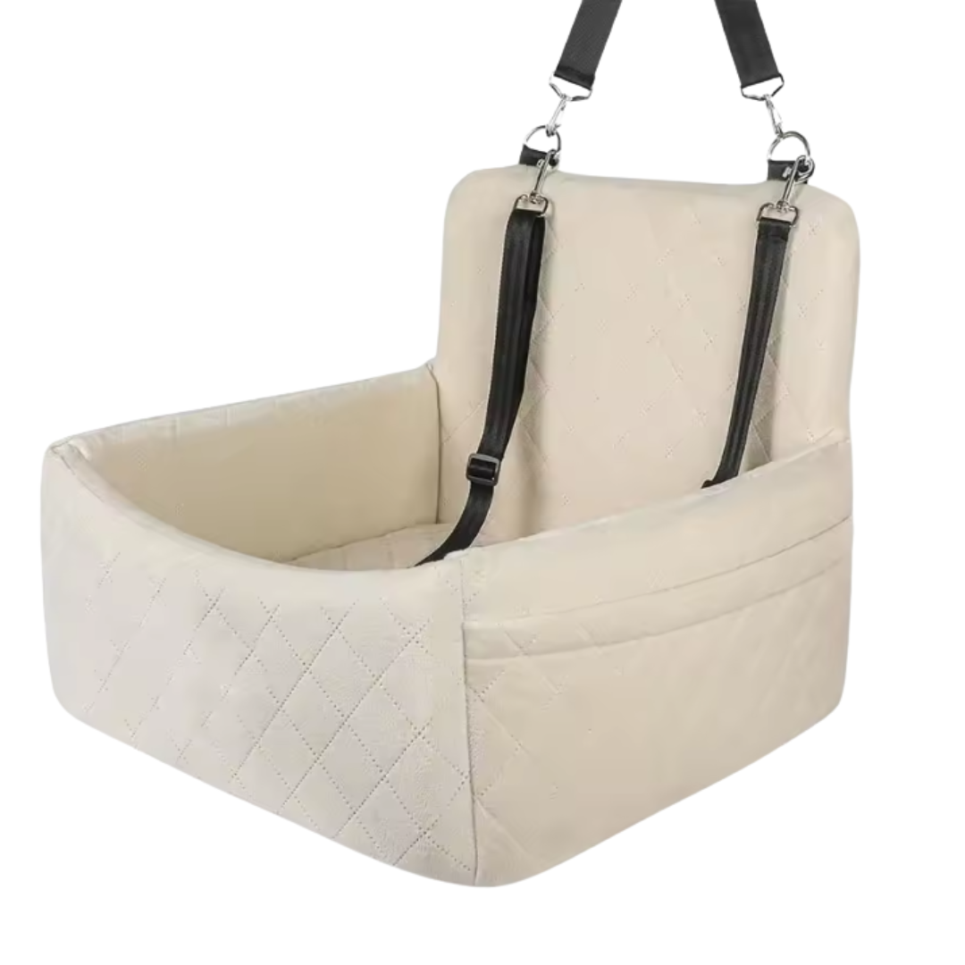 Autostoel van kunstleer voor huisdieren | Voorste en Achterste Rij Honden