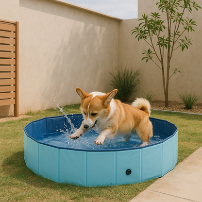 Dog Pool Foldable Durable Dog Bath with Non-Slip Bottom