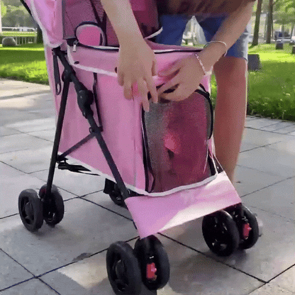 Foldable Stroller Dog Stroller with Breathable Mesh & Comfortable Seat