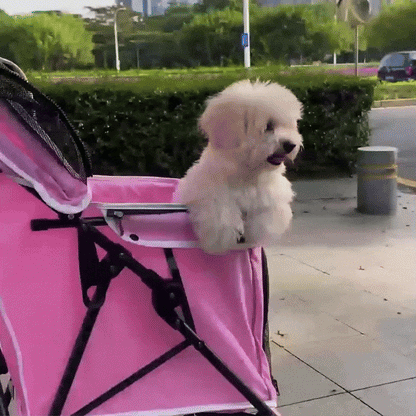 Foldable Stroller Dog Stroller with Breathable Mesh & Comfortable Seat