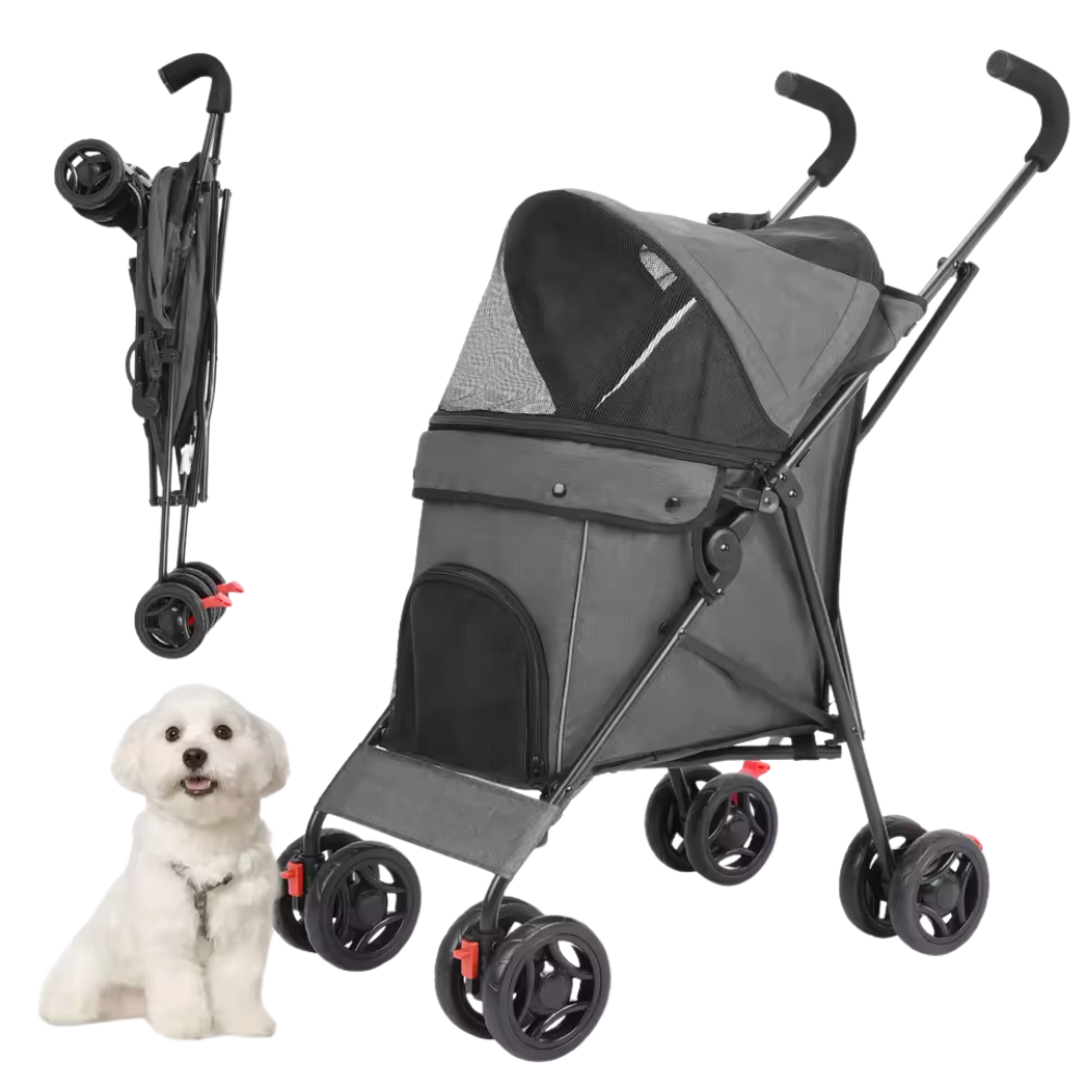 Foldable Stroller Dog Stroller with Breathable Mesh & Comfortable Seat