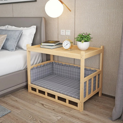Honden Verhoogd Houten Bed | Wasbaar Schuim