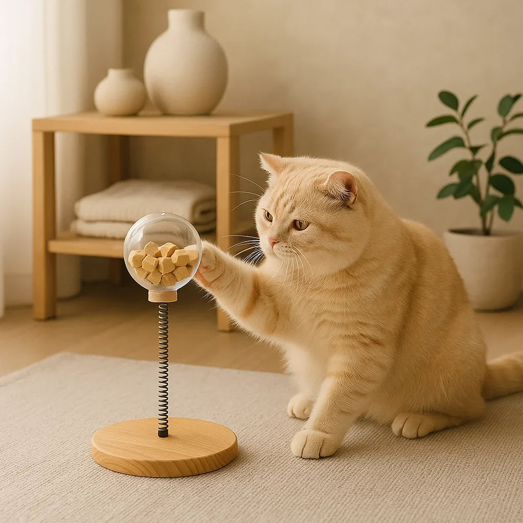 Voerspeeltje kat Duurzaam Interactief Katten Speeltje Met Snackbal