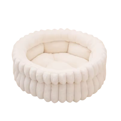 Pluche Winter Huisdiermand | Warm en Wasbaar Rond Kattennest