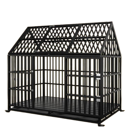 Extra Sturdy Dog Crate Reinforced Steel Frame & Double Locking Mechanism