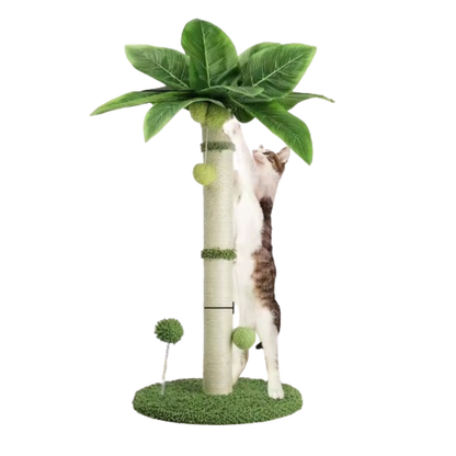 Cat Tree Scratching Post Made of Coconut Rope Durable Compact Cat Tree