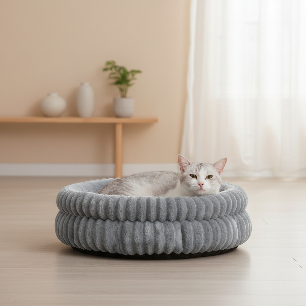 Zachte Ronde Pluche Kattenmand | Wasbaar