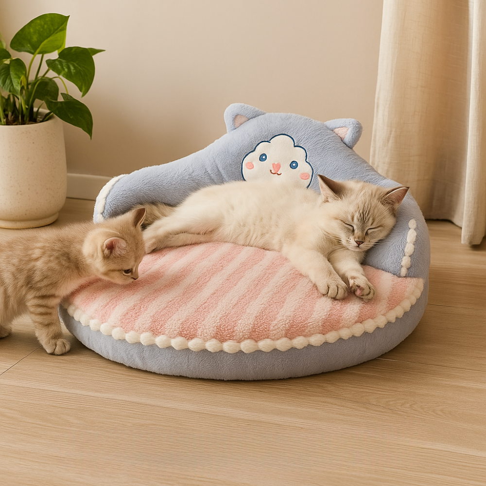Schattig Kattenbed voor Kleine Katten | Zachte Slaapsofa