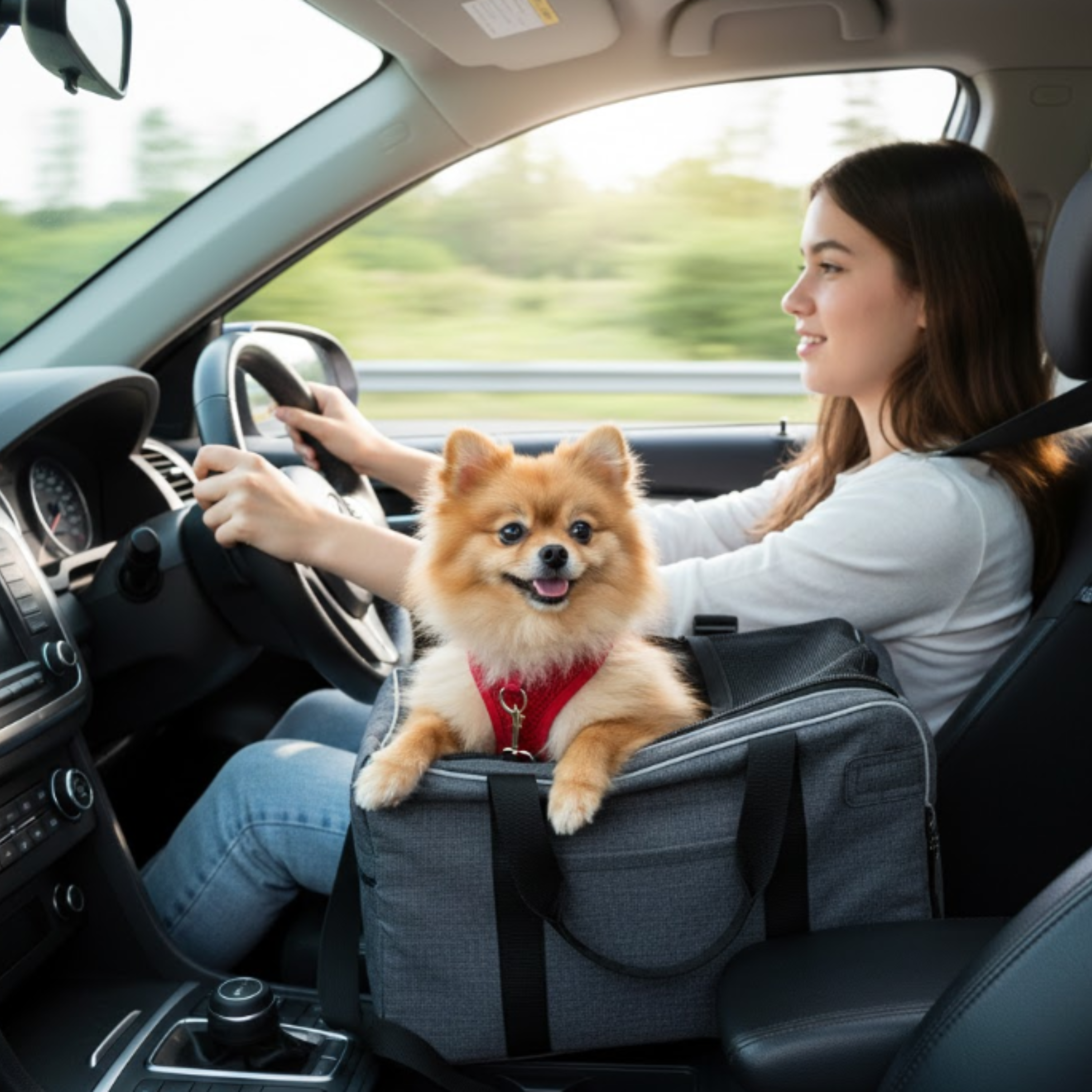 Dog Nonslip Car Seat Carrier Bag | Safe Booster For Small Pets