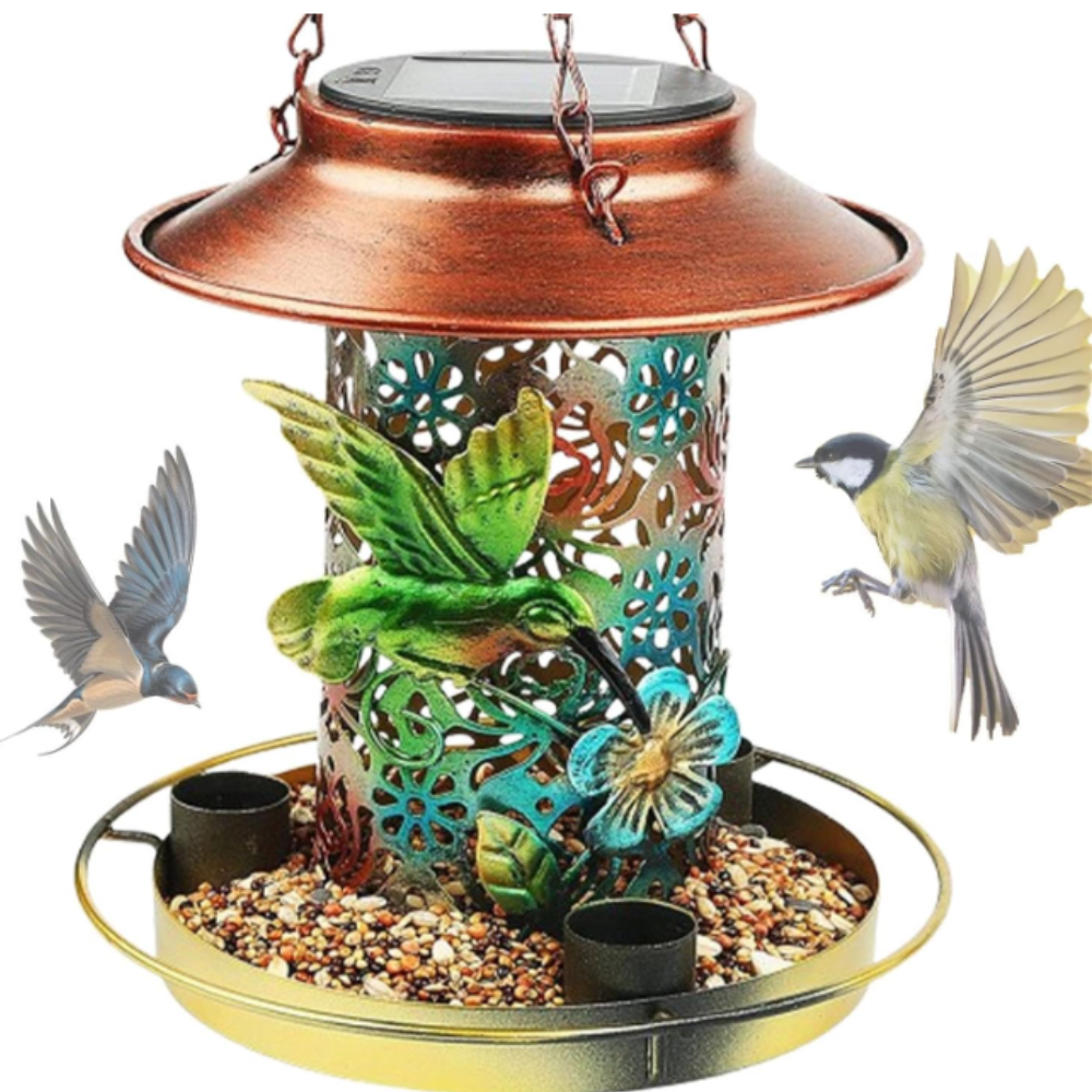 Zonne-lantaarn Vogelvoeder Waterdicht Tuindecor Met Led Licht