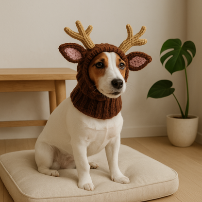 Gebreide Hondenmuts Met Schattig Design, Warm & Comfortabel