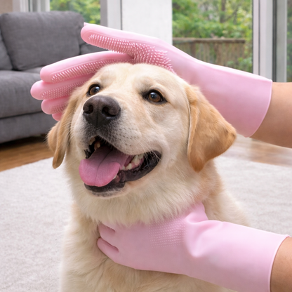Silicone Brush Glove For Dogs And Cats