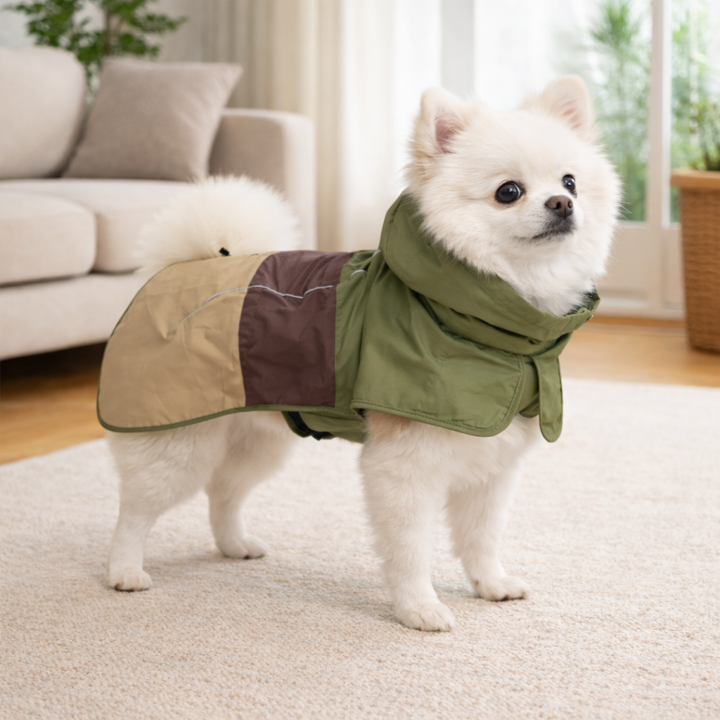 Practical Dog Rain Jacket with Protective Neck Collar