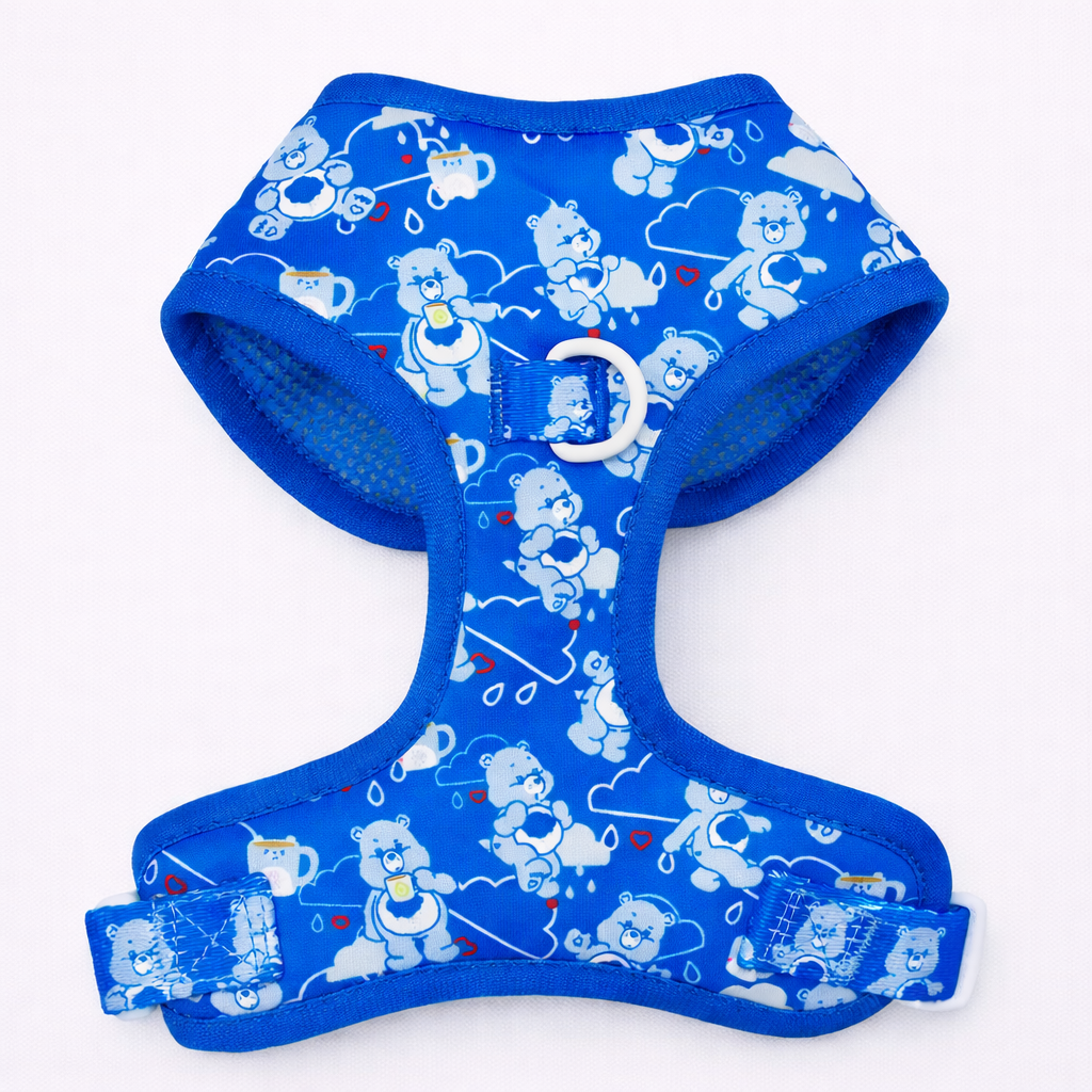 Dog Mood Print Adjustable Harness | Blue