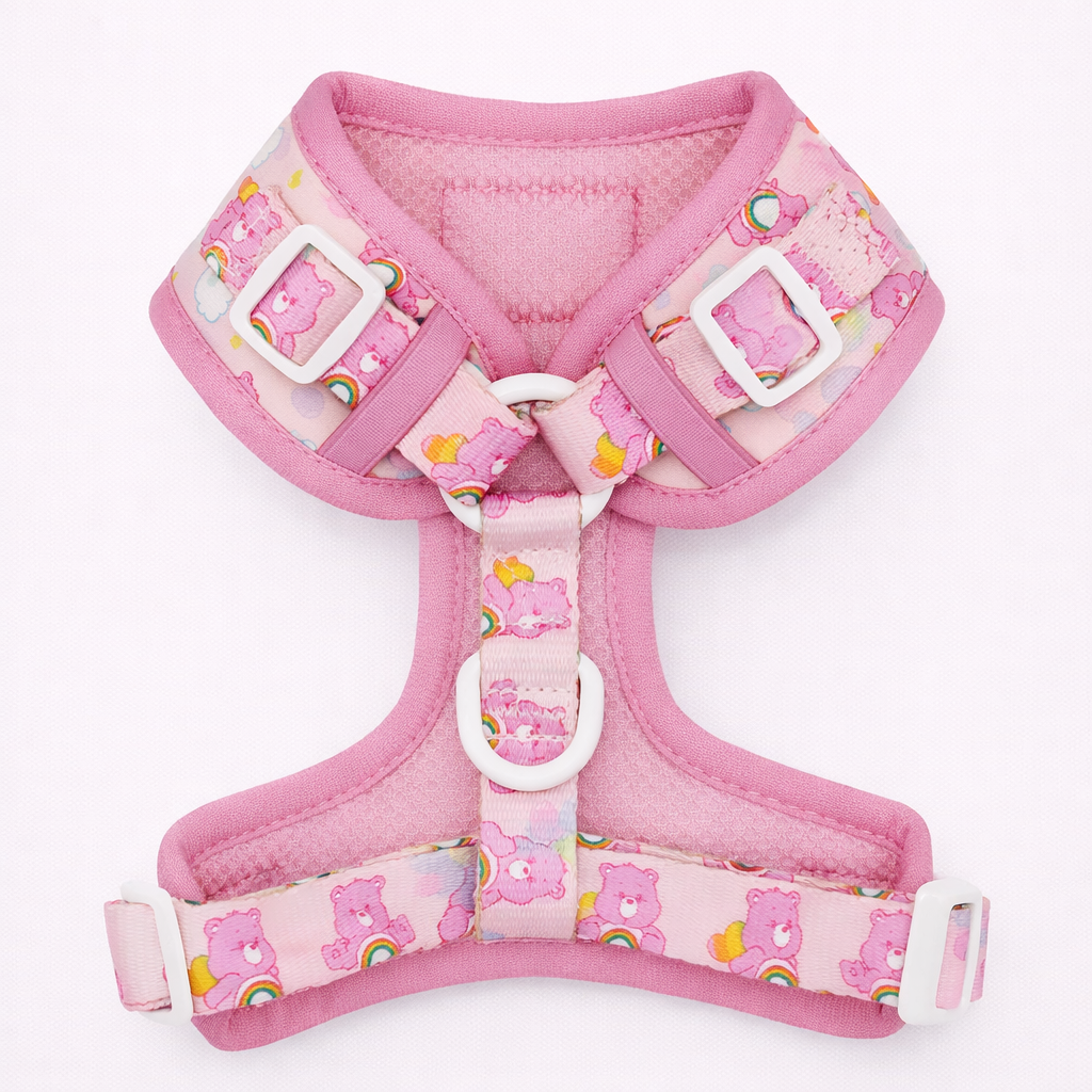 Dog Smile Print Adjustable Harness | Pink