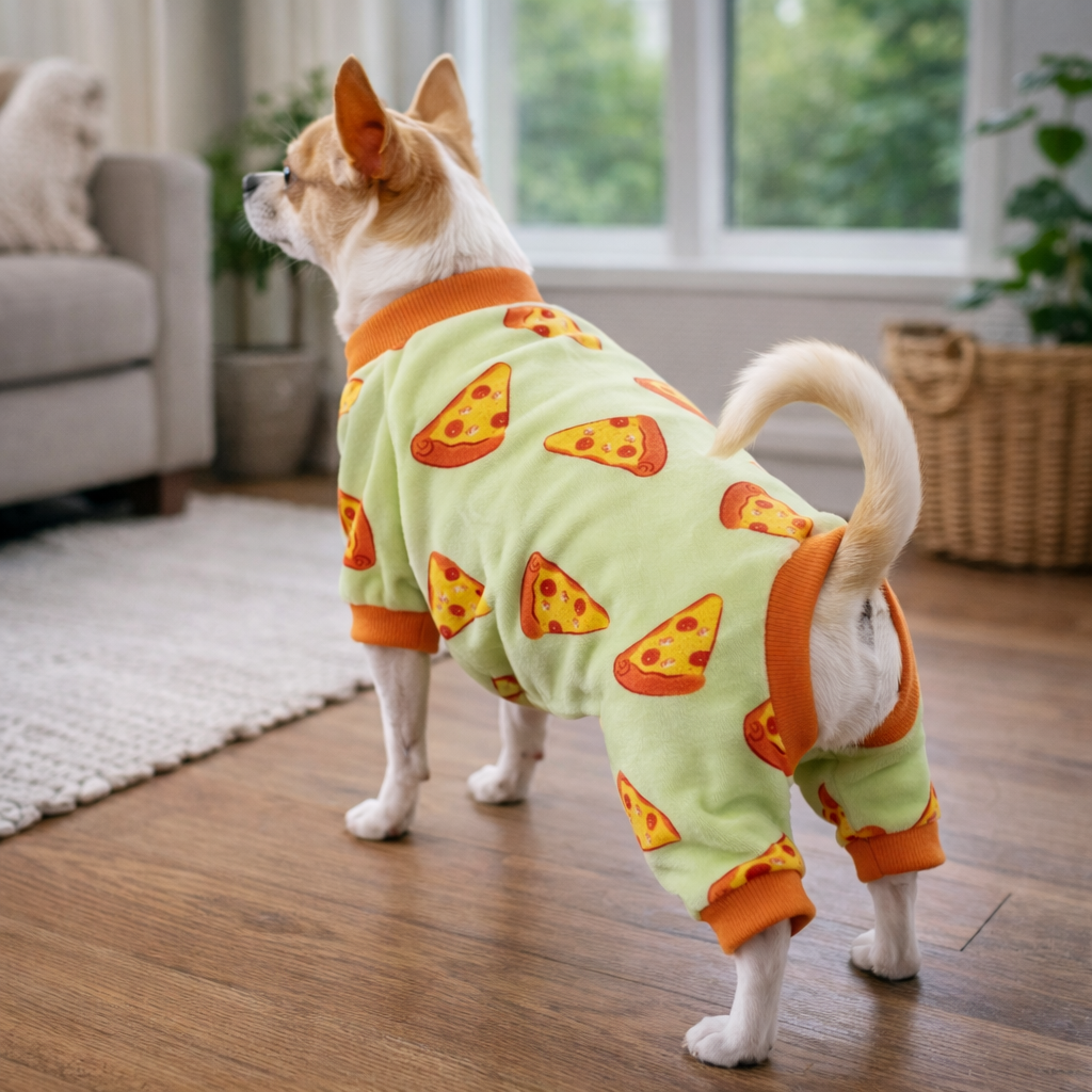 Pet Pizza Pattern Pajamas | Comfortable Fit