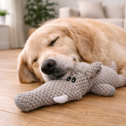 Plush Elephant Toy with Squeaker for Dogs