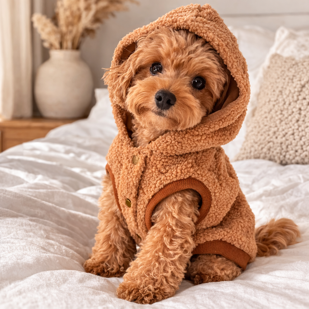 Bruine Hondenjas Voor Koelere Dagen