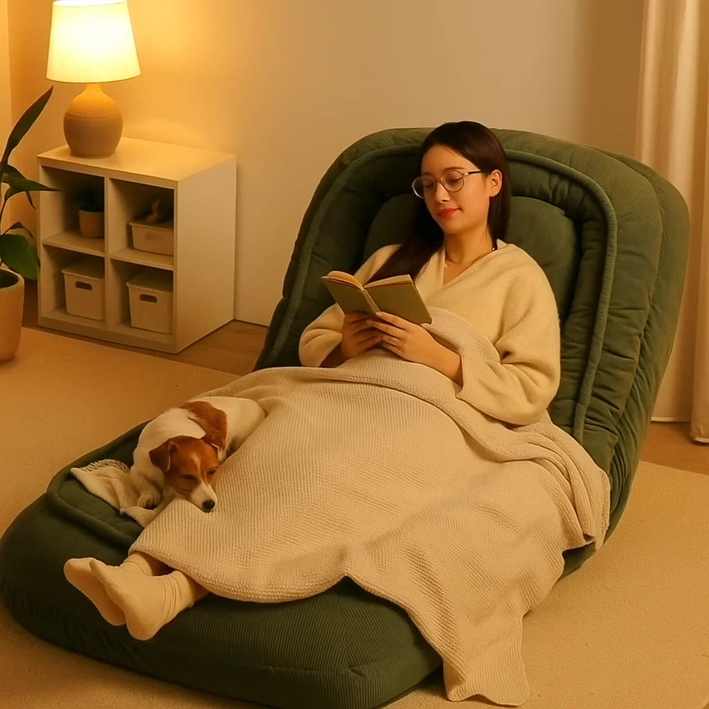 Gigantisch Hondenbed voor Mensen Supersoft Knuffelnest met Volledige Lichaamssteun - CouchiePuff