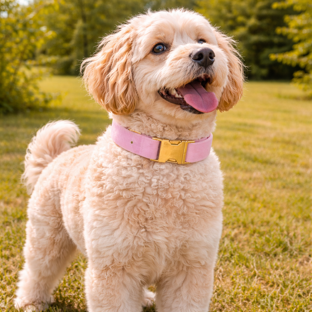 Verstelbare Hondenhalsband | Zacht Roze