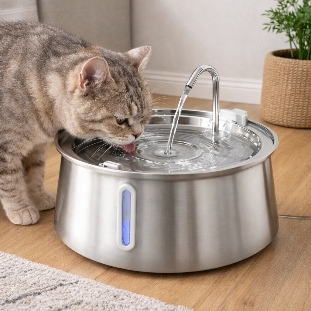 RVS Drinkfontein Voor Katten En Honden