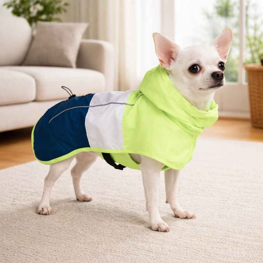 Light Dog Rain Jacket with High Collar
