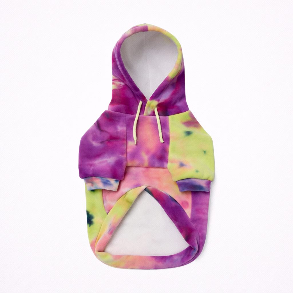 Hondenhoodie Met Roze Geel Kleurverloop