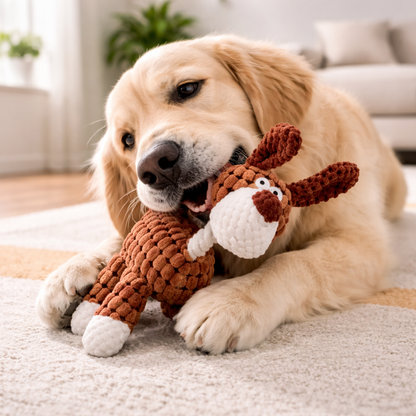 Plush Rabbit Toy with Squeaker for Dogs