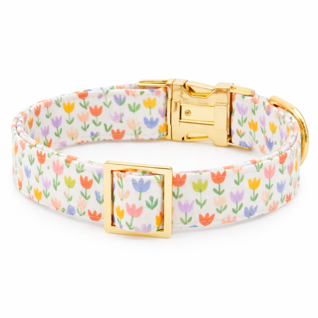 Hondenhalsband Met Tulpenprint