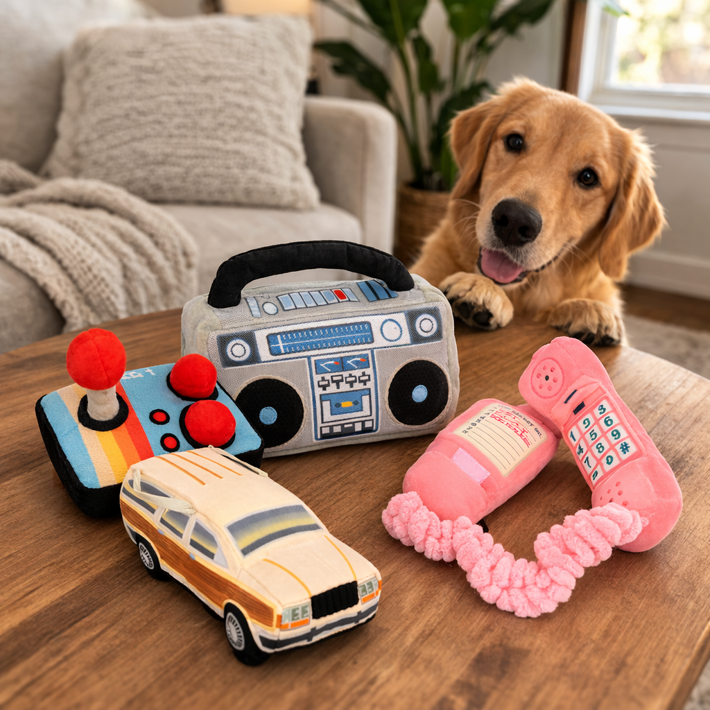 Retro Pluche Speelgoedset Voor Honden