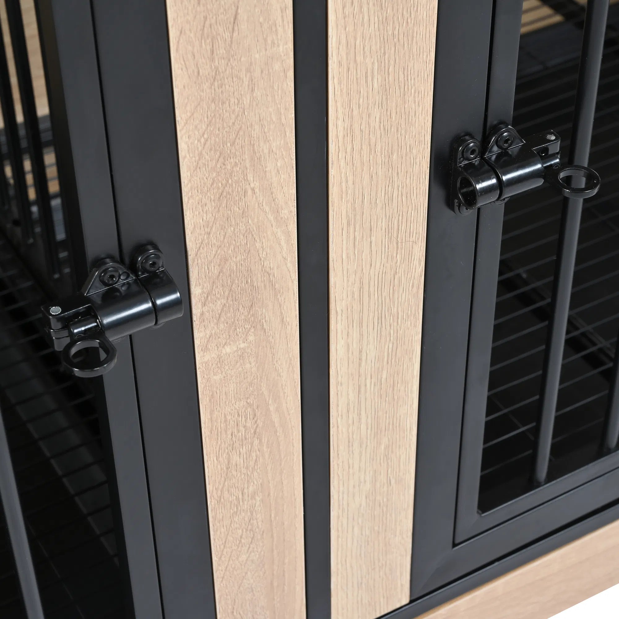 Xl Hondenbench Japandi Stijl Houten Bench Met Stalen Spijlen