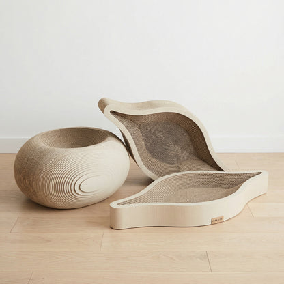 Bloom Moderne Krabmat Set van 3 - Organische Vormen in Gerecycled Karton