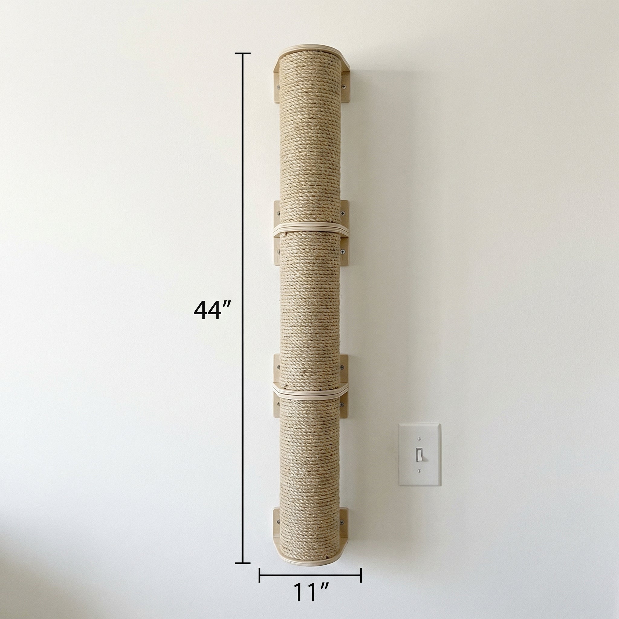 Wandgemonteerde Sisal Krabpaal - Modulair 3-Delig Systeem