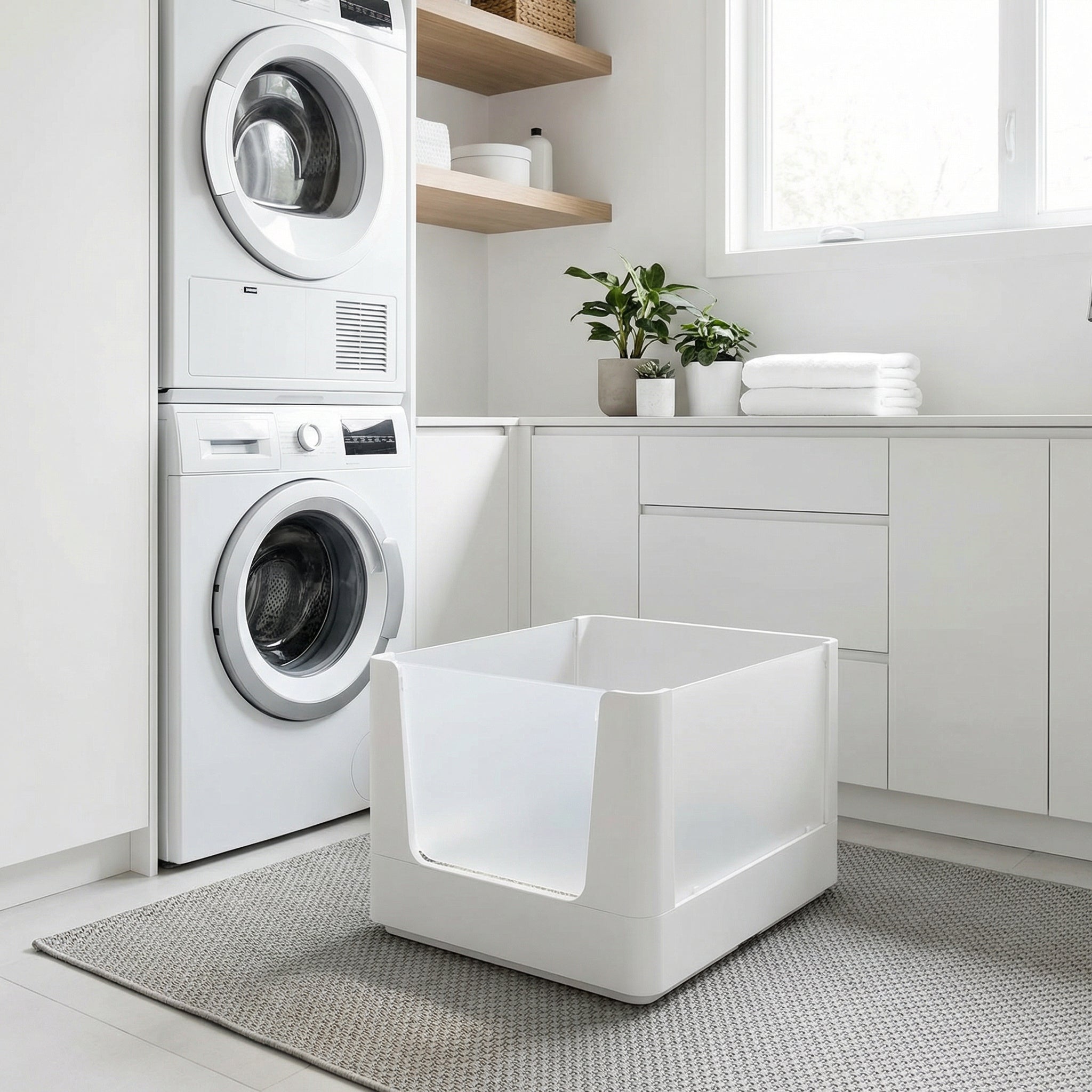 Open Kattenbak Met Hoge Afneembare Randen