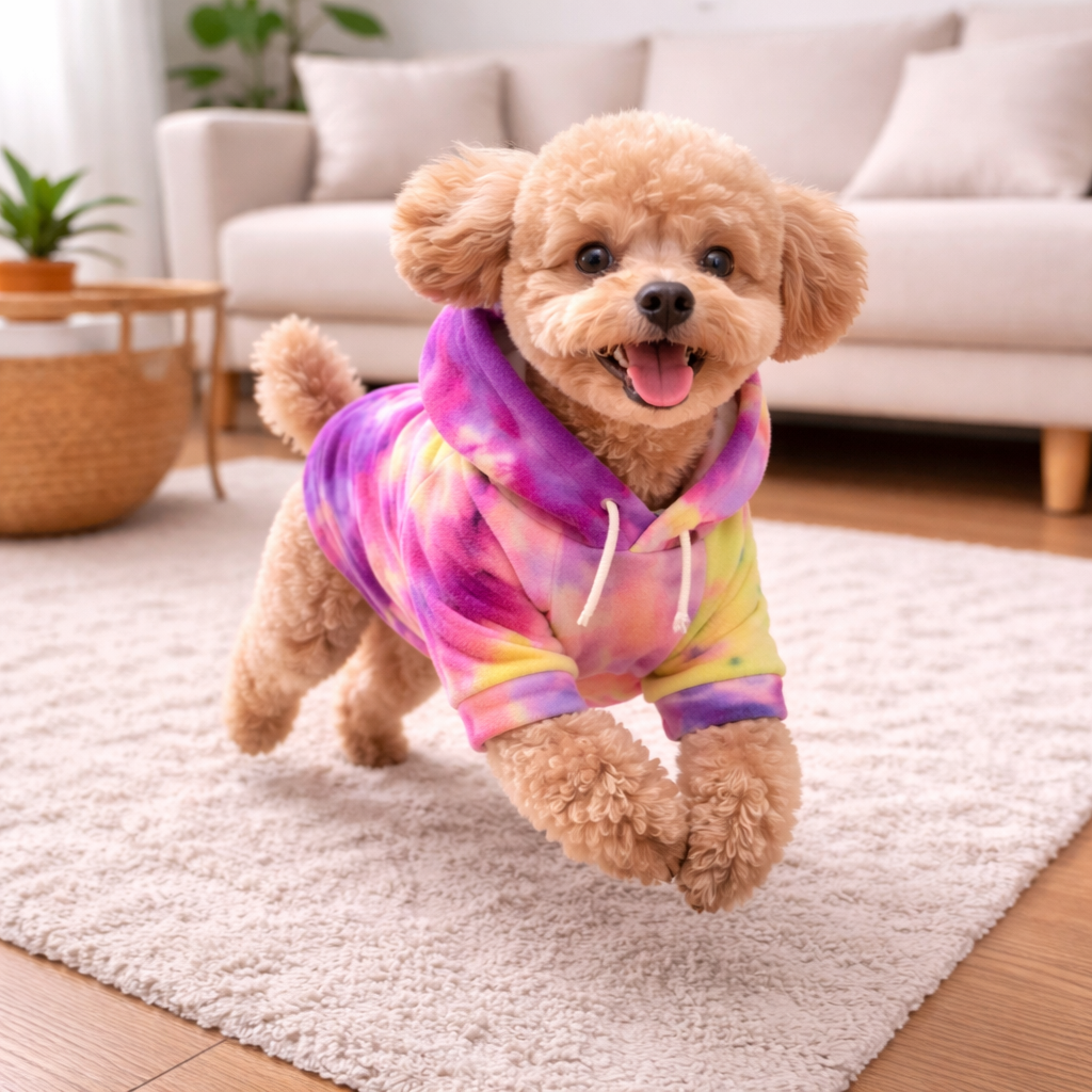 Hondenhoodie Met Roze Geel Kleurverloop