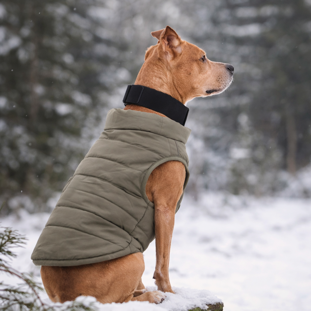 Olive Green Dog Vest for Fresh Days