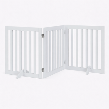 Vrijstaand Hondenhek Met Drie Panelen | Wit