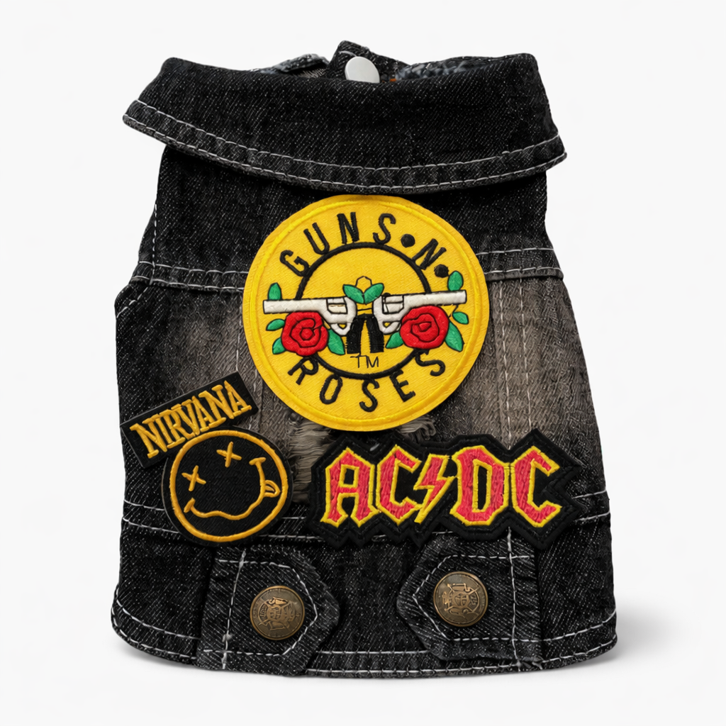 Pet Vintage Rock Vest | With Studs