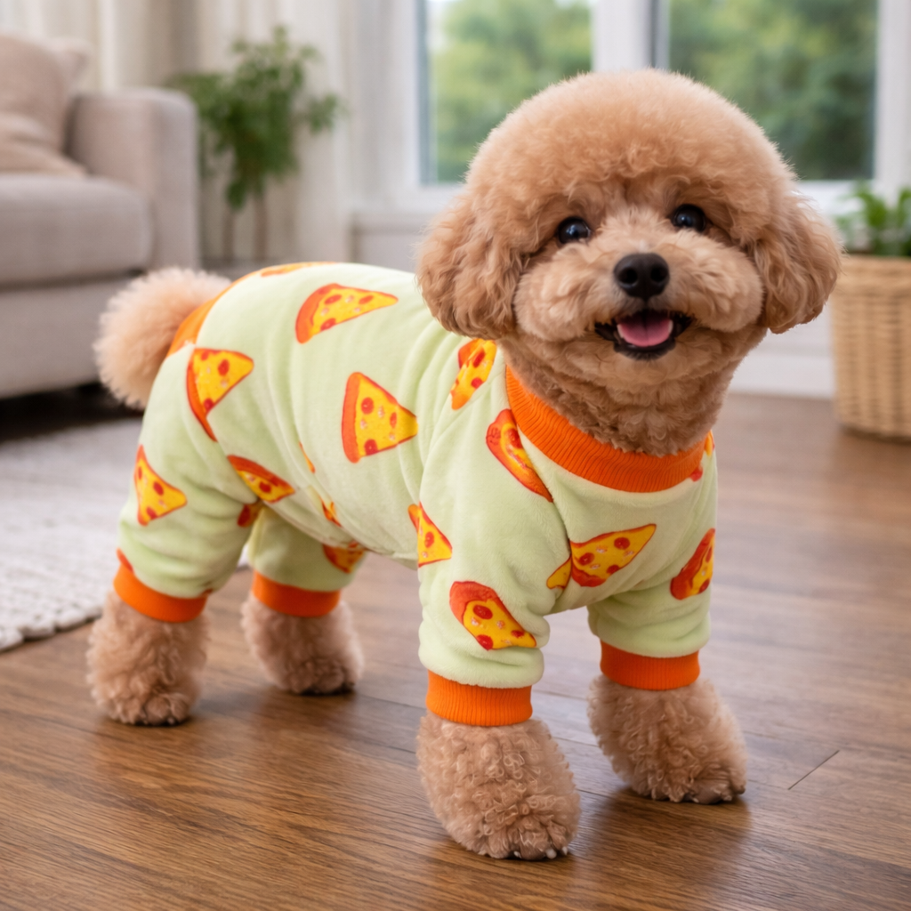Pet Pizza Pattern Pajamas | Comfortable Fit