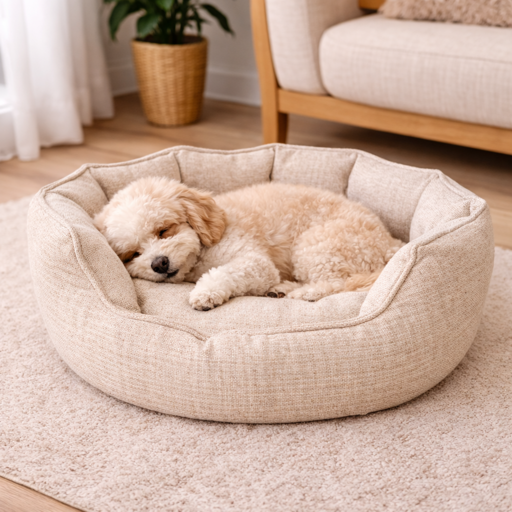 Dog Cushion Bed | Cream